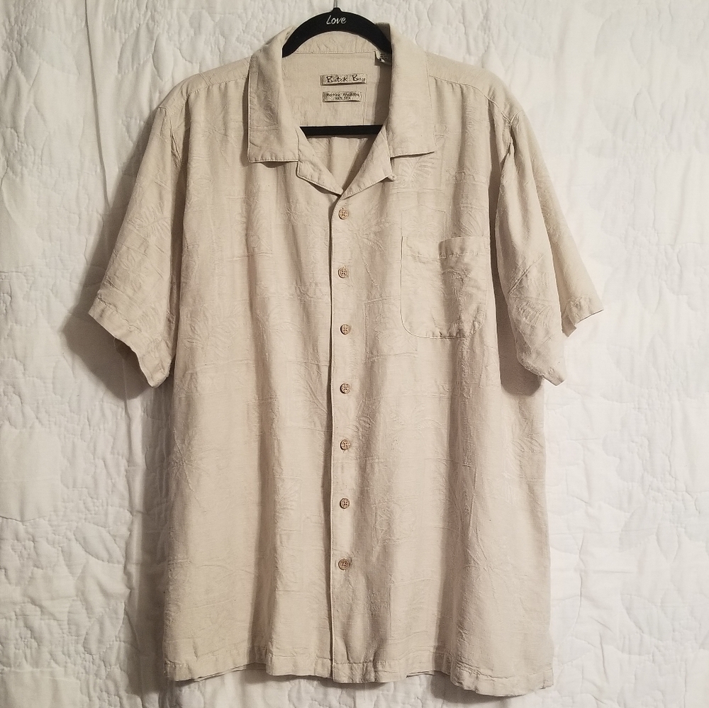 🤵2/$24 Men's 2XLT Washable Silk Button-up Shirt!